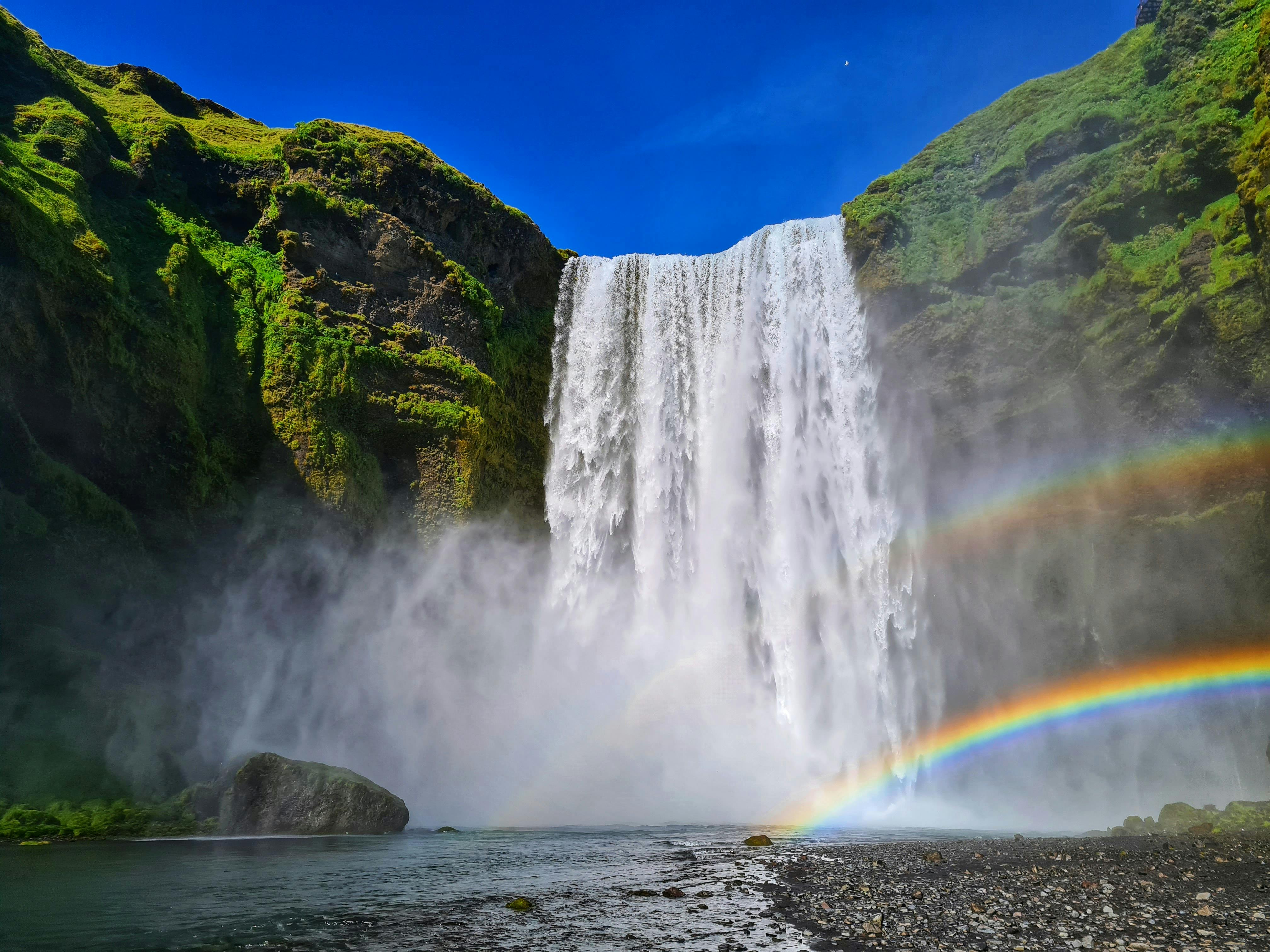 Waterfall and Rainbow · Free Stock Photo
