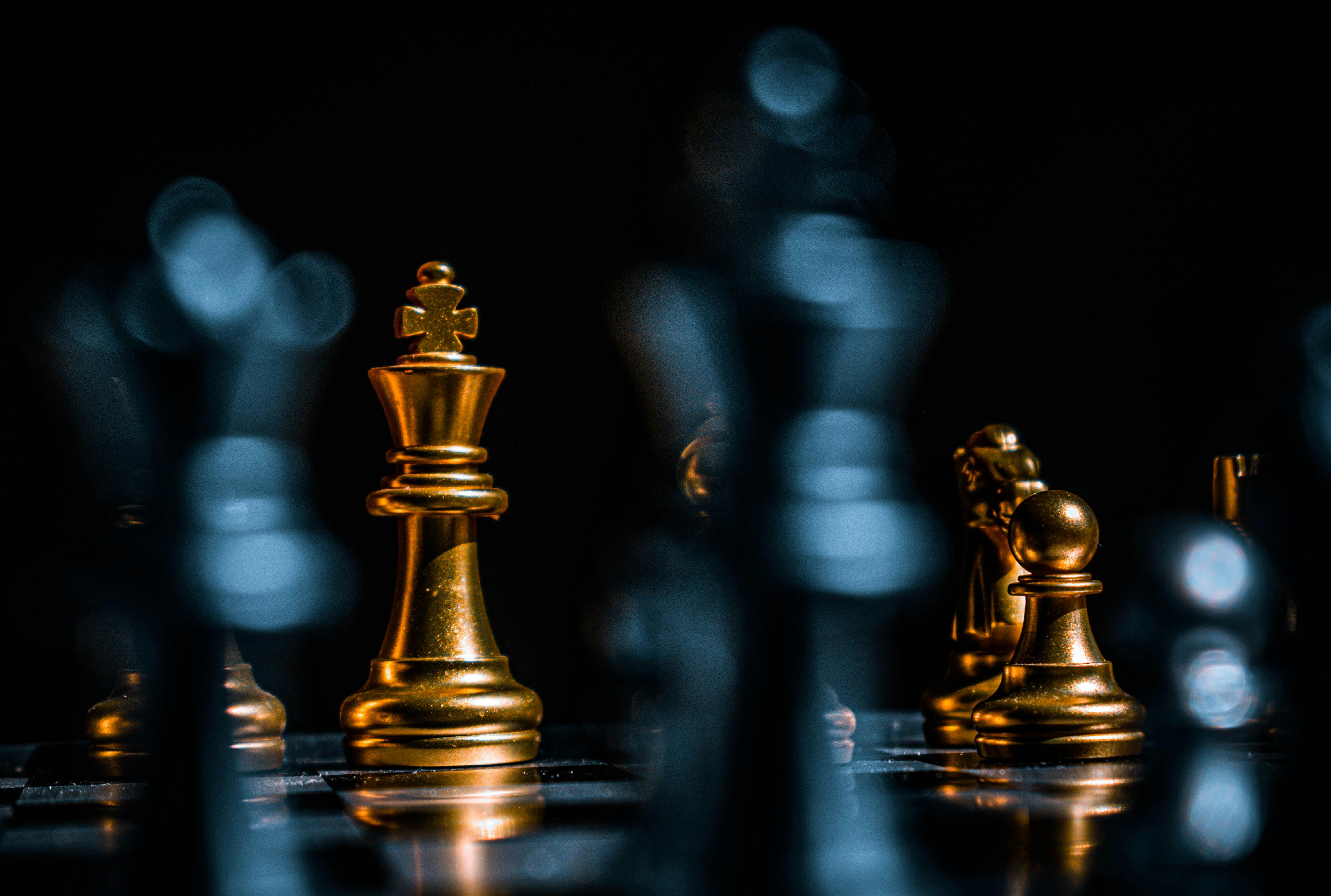 Few Pieces Of A Chess Board On A Black Background, Picture Of Chess Pieces,  Chess, Game Background Image And Wallpaper for Free Download