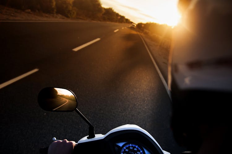 Person Riding On Motorcycle