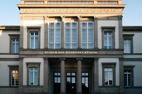Free Museum of Fine Arts Facade in Leipzig, Germany Stock Photo