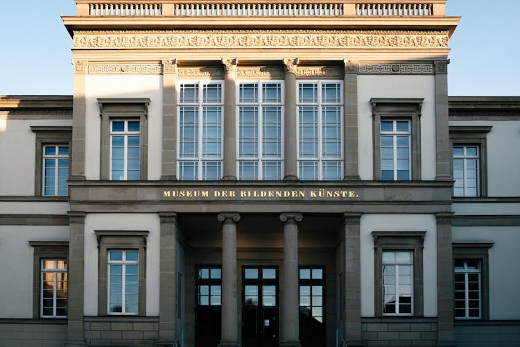 Museum Of Fine Arts Facade In Leipzig, Germany 