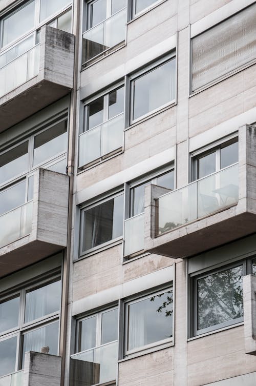 Free Balconies of a Concrete Building Stock Photo