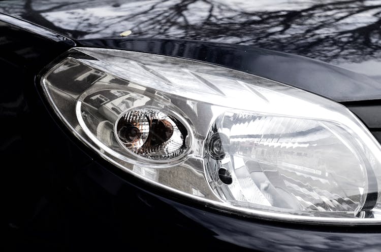 Headlight Details Of Expensive Shiny Car