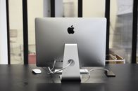 Modern convenient computer on table with smartphone in office