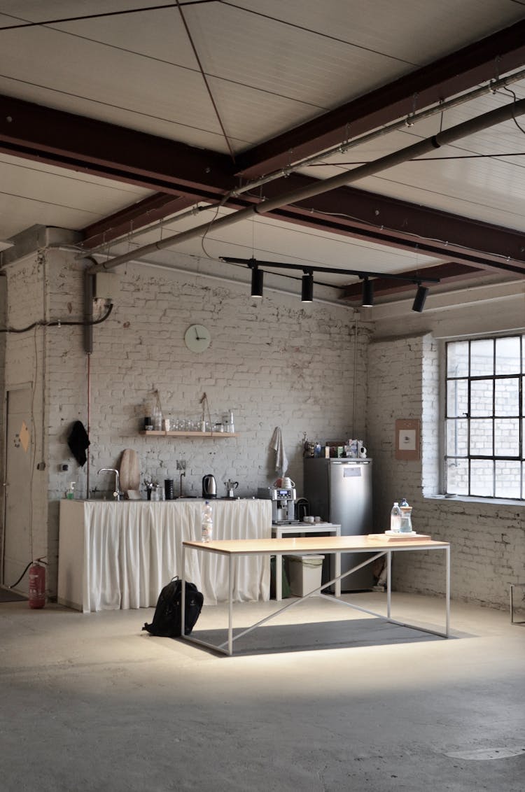 Modern Spacious Kitchen In Loft Style