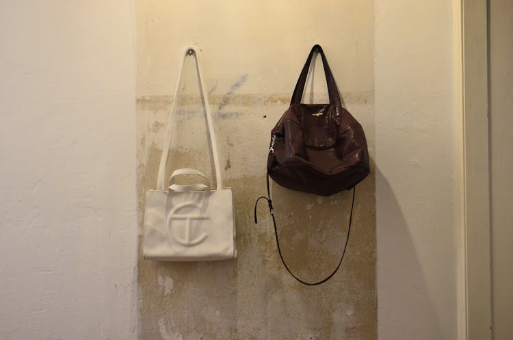 Bag Hanging On Shabby Wall