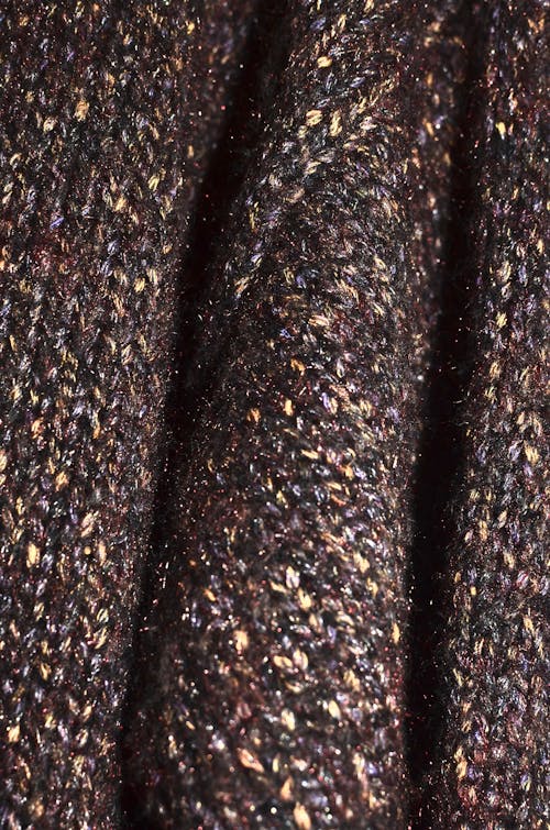 Free Brown rough woolen fabric with shiny threads Stock Photo
