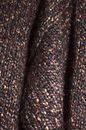Brown rough woolen fabric with shiny threads