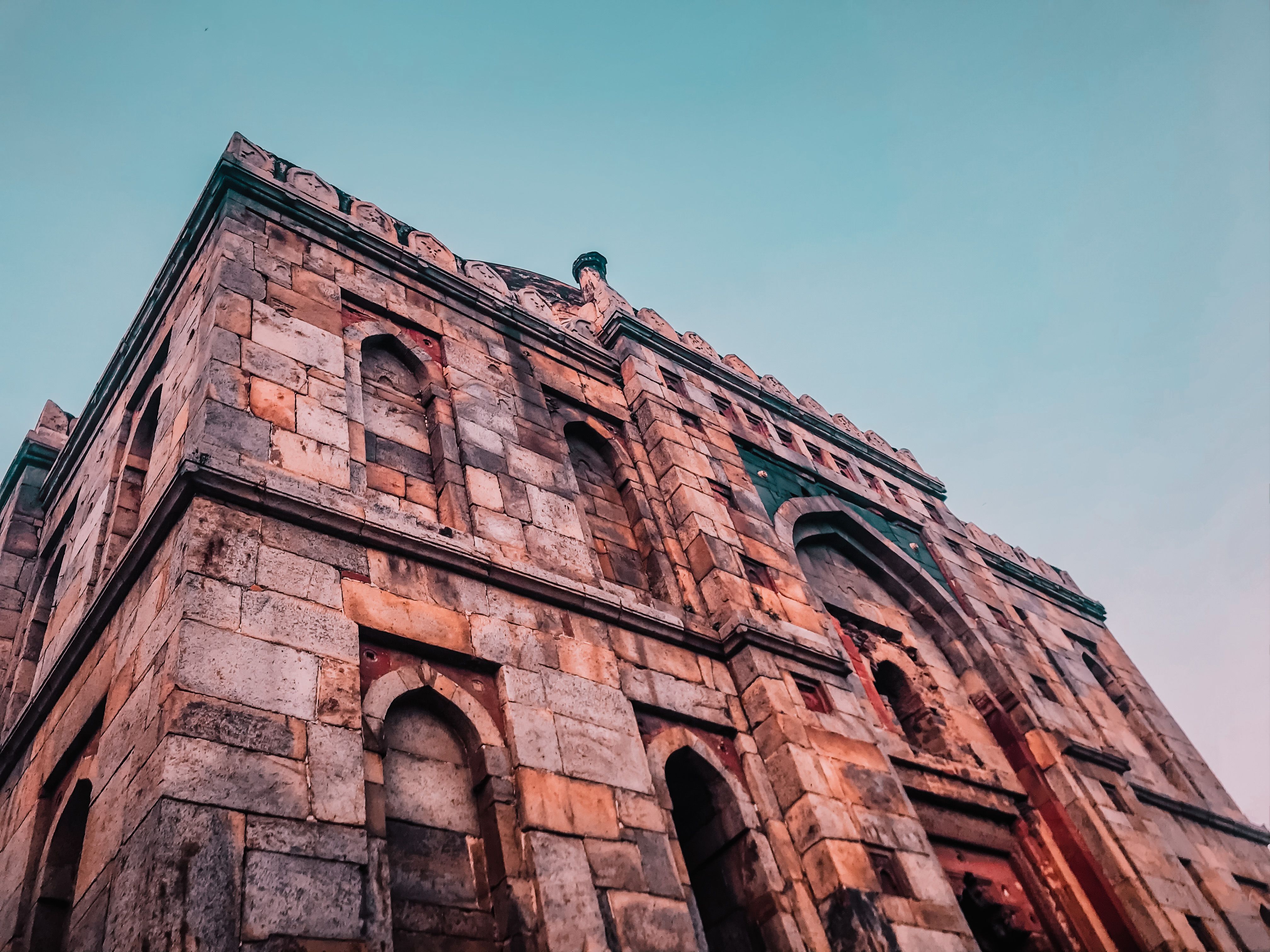 An Old Ancient Building Architecture Under Blue Sky · Free Stock Photo