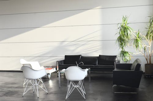 Interior of stylish room with armchairs