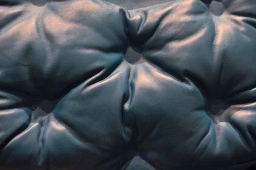 Textured leather surface of sofa