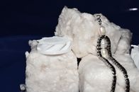 White earrings with pearl and metal chain