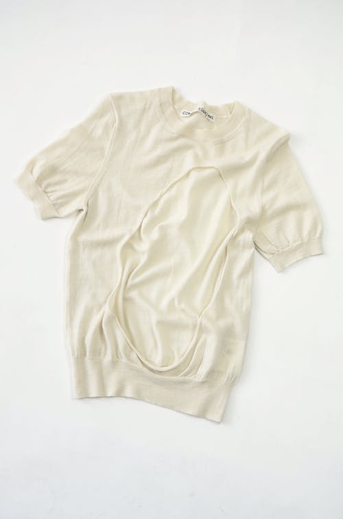 White cotton t shirt in studio