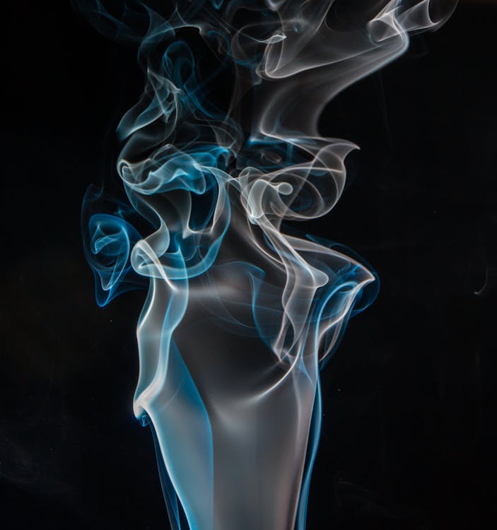 青と白の煙のデジタル壁紙 無料の写真素材