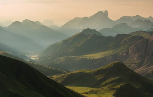 山, 戶外, 有霧 的 免费素材图片