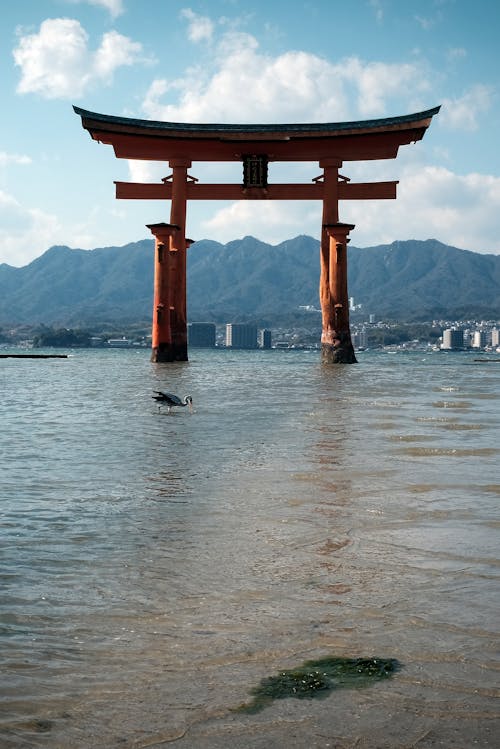 Free Pillars of Gate in the Water Stock Photo