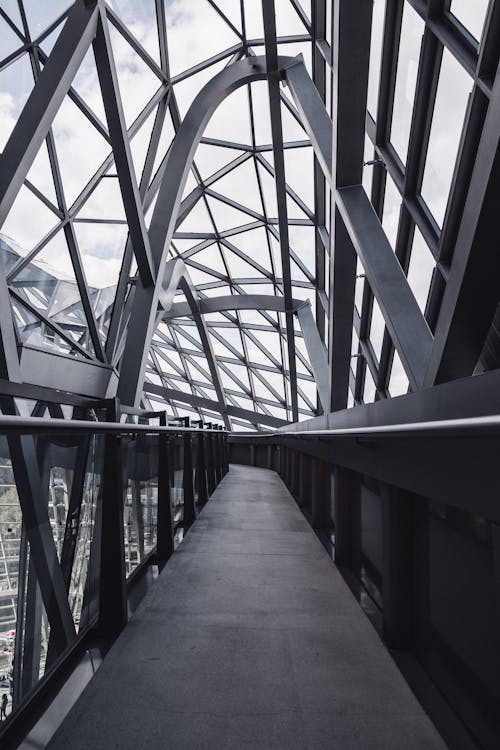 Metal Walkway With Skylights