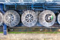 Metal ventilation system on factory