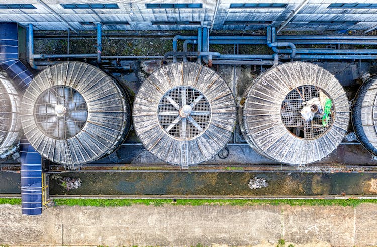 Metal Ventilation System On Factory