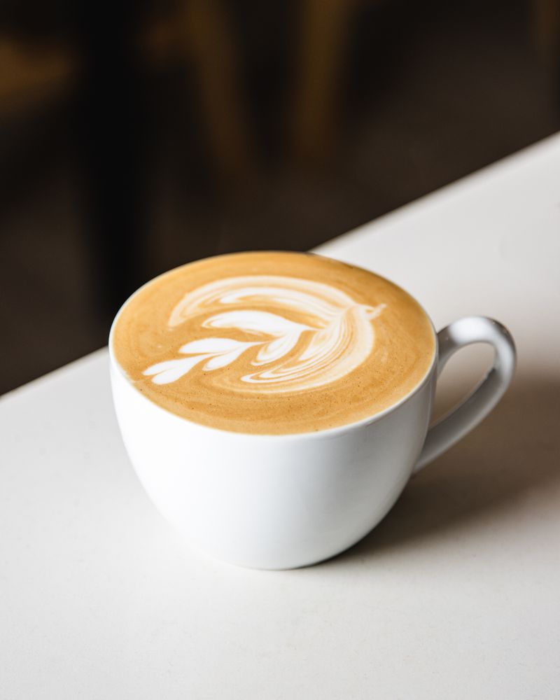 Layered latte art foam design, for illustration