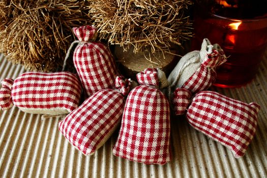 Red and White Gingham Sacks 