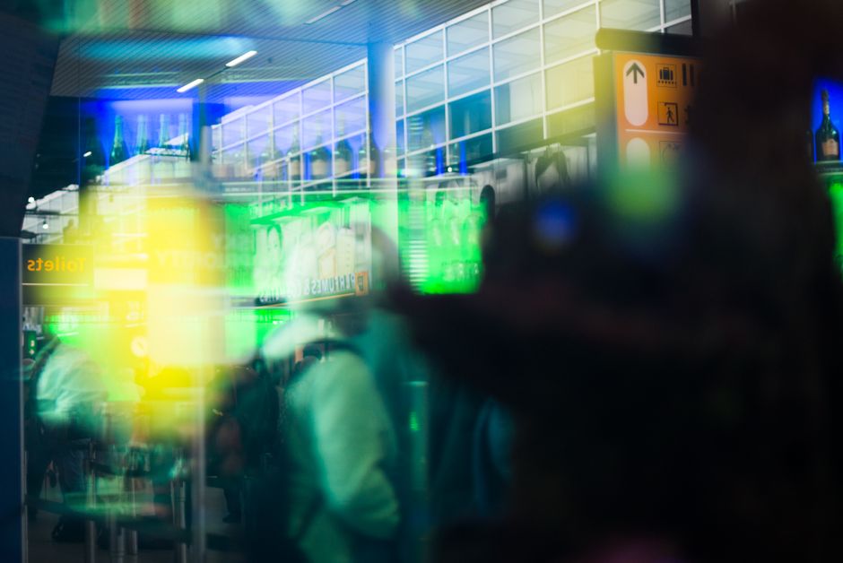 Official SIM card kiosk in the arrivals hall of Cairo International Airport, Egypt