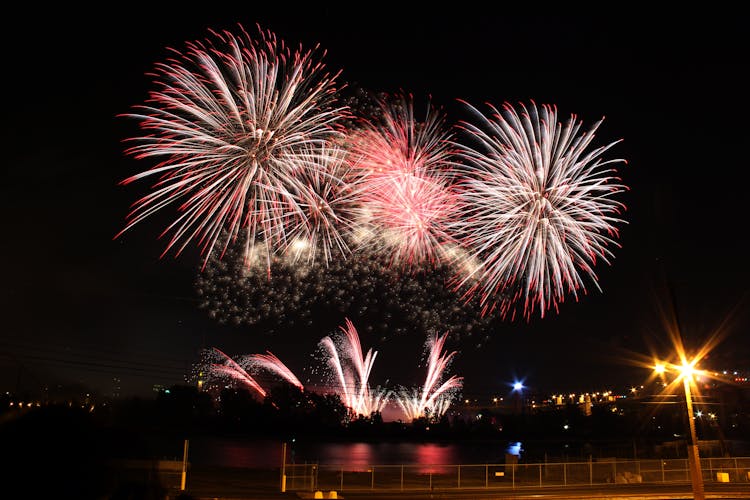 Fireworks Display During Night Time