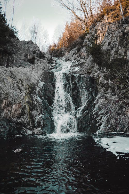 Waterfalls on a Rocky Mountain
