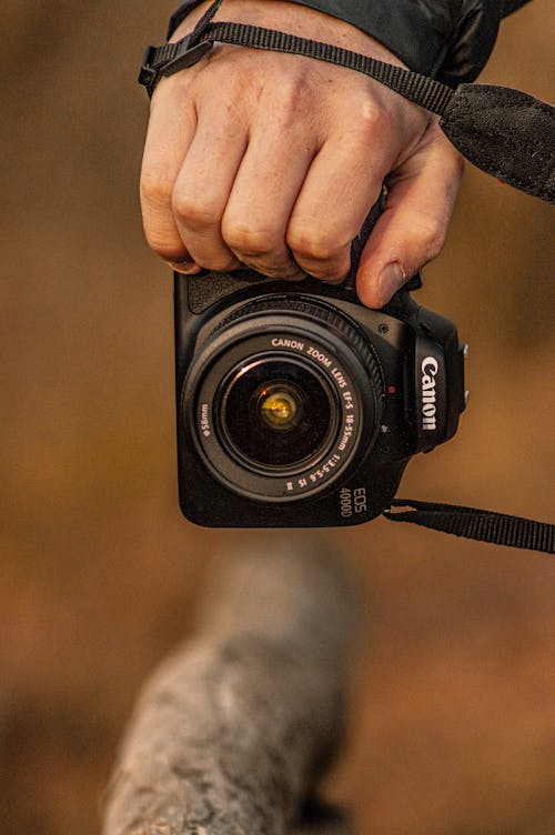 Close Up of Hand Holding Camera