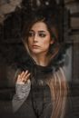 Woman in Gray and Black Sweater