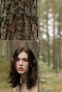 Girl in Pink Shirt Standing Beside Brown Tree