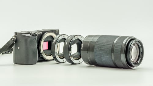 Different Parts of a Black Sony Camera