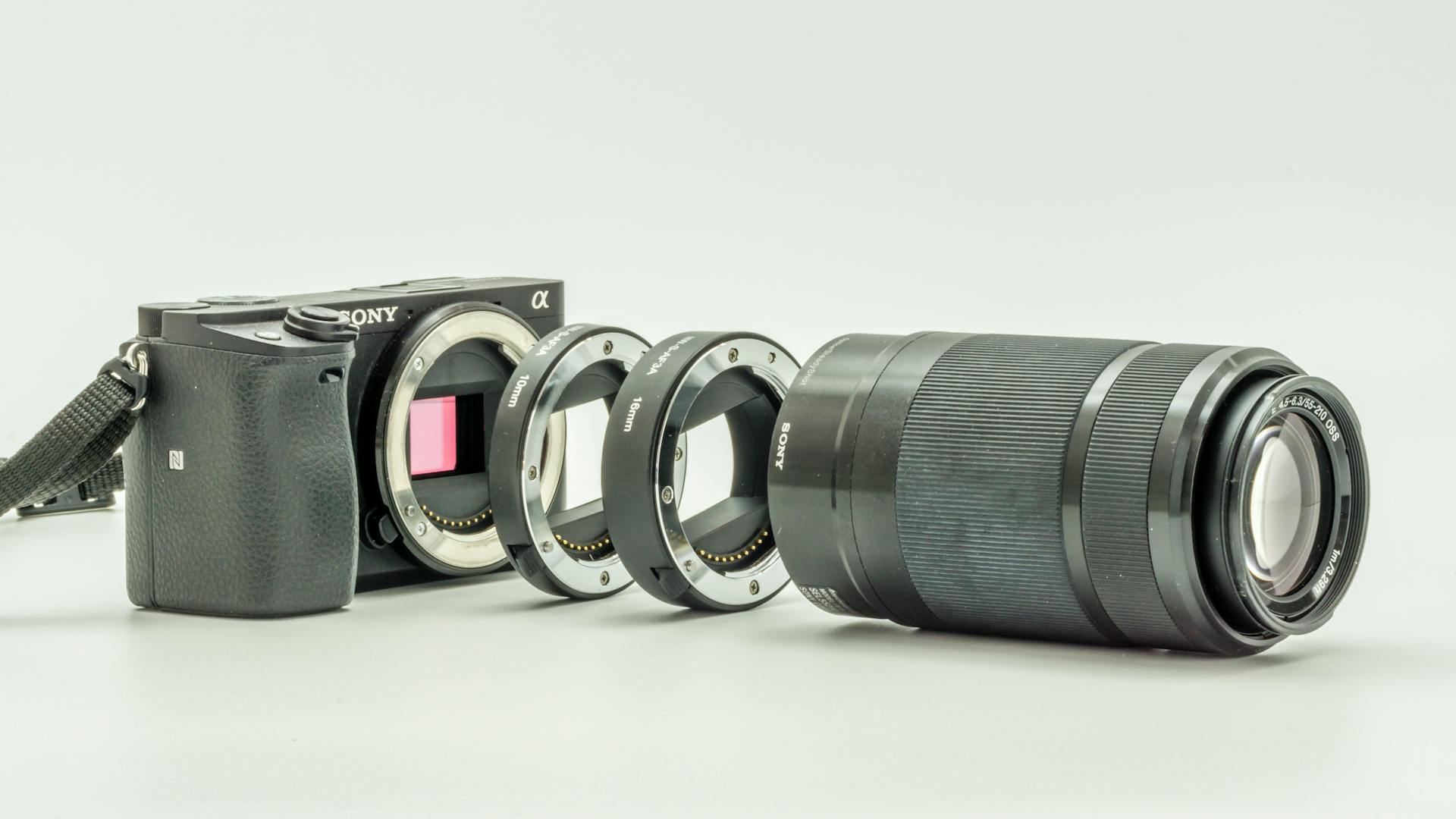 Different Parts of a Black Sony Camera