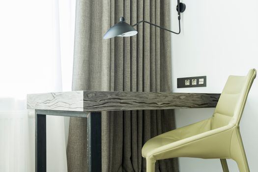 Interior of modern workplace in apartment