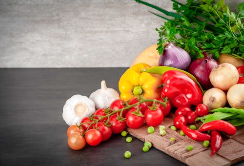 Free Fresh Vegetables over a Table Stock Photo