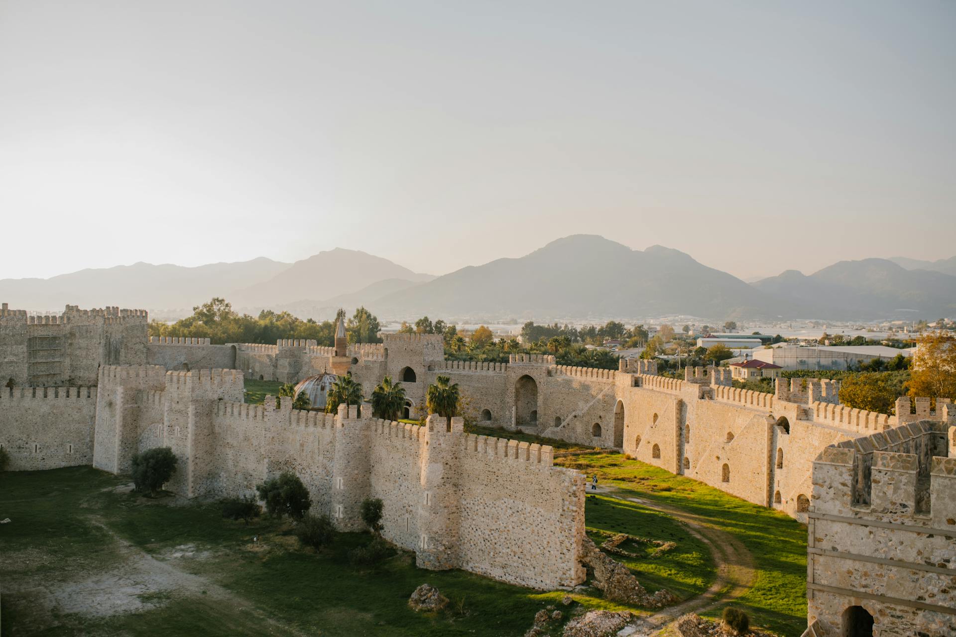 Drone Shot of a Fortress