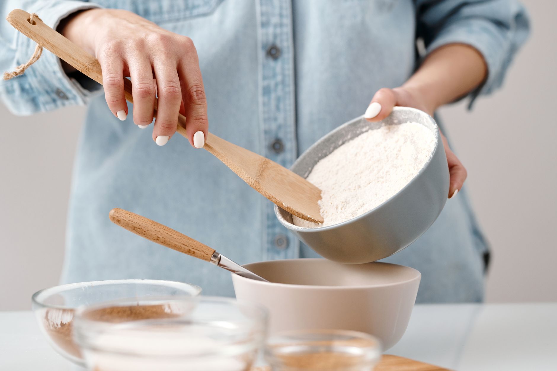Baking pans filled with cake batter ready for the oven