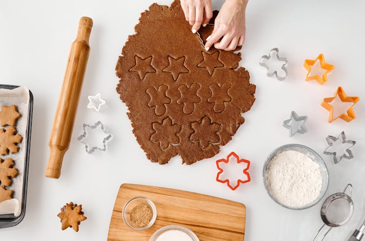 Person Using A Cookie Cutter