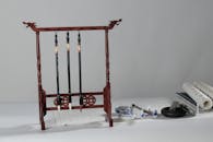 Paintbrushes Hanging on the Rack