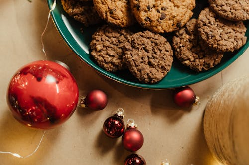Free Cookies on the Plate Stock Photo
