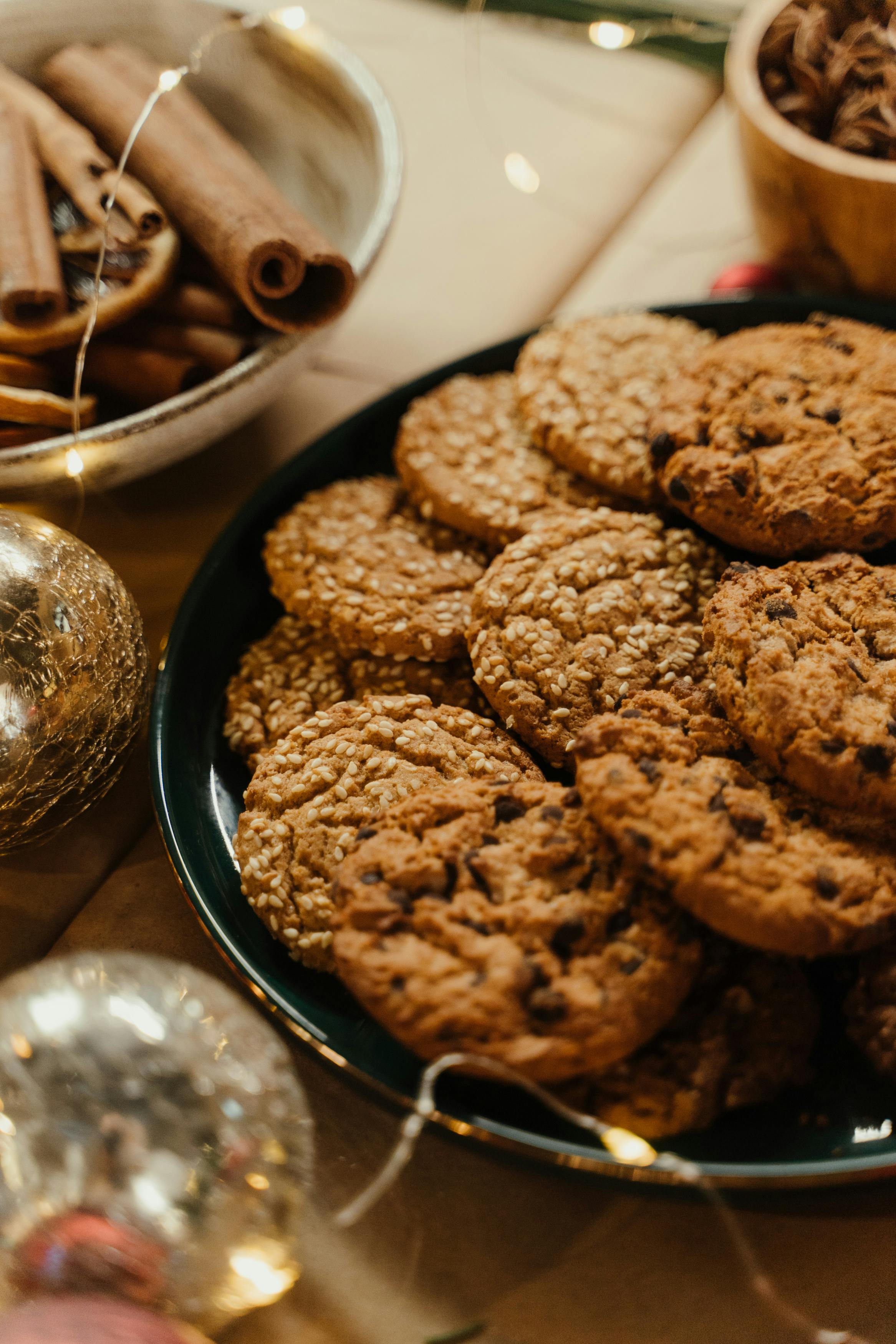 brown cookies on the table