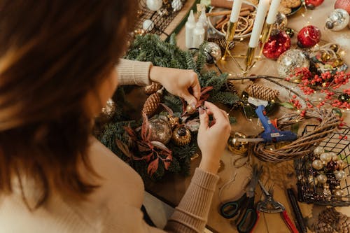 Foto d'estoc gratuïta de acícules, Adorns de Nadal, Art i manualitats