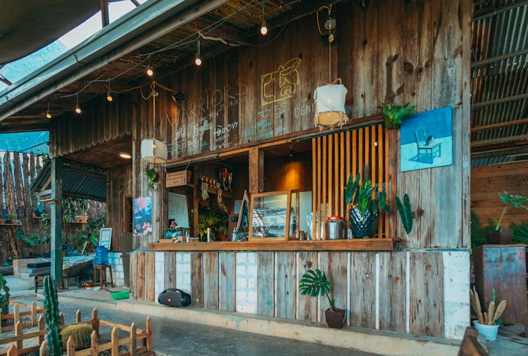 Wooden Beach Bar 