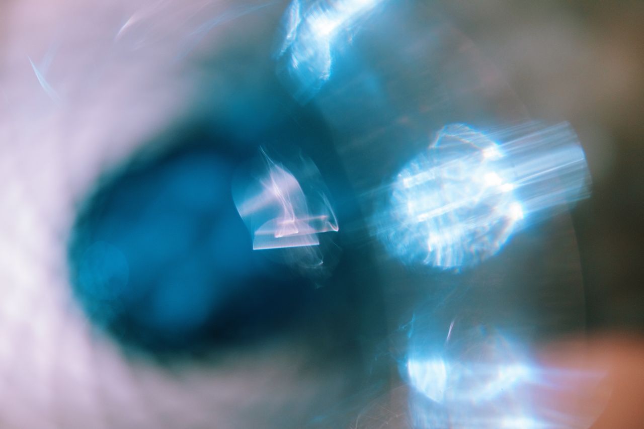 captivating abstract blur with soft blue tones and light refractions c