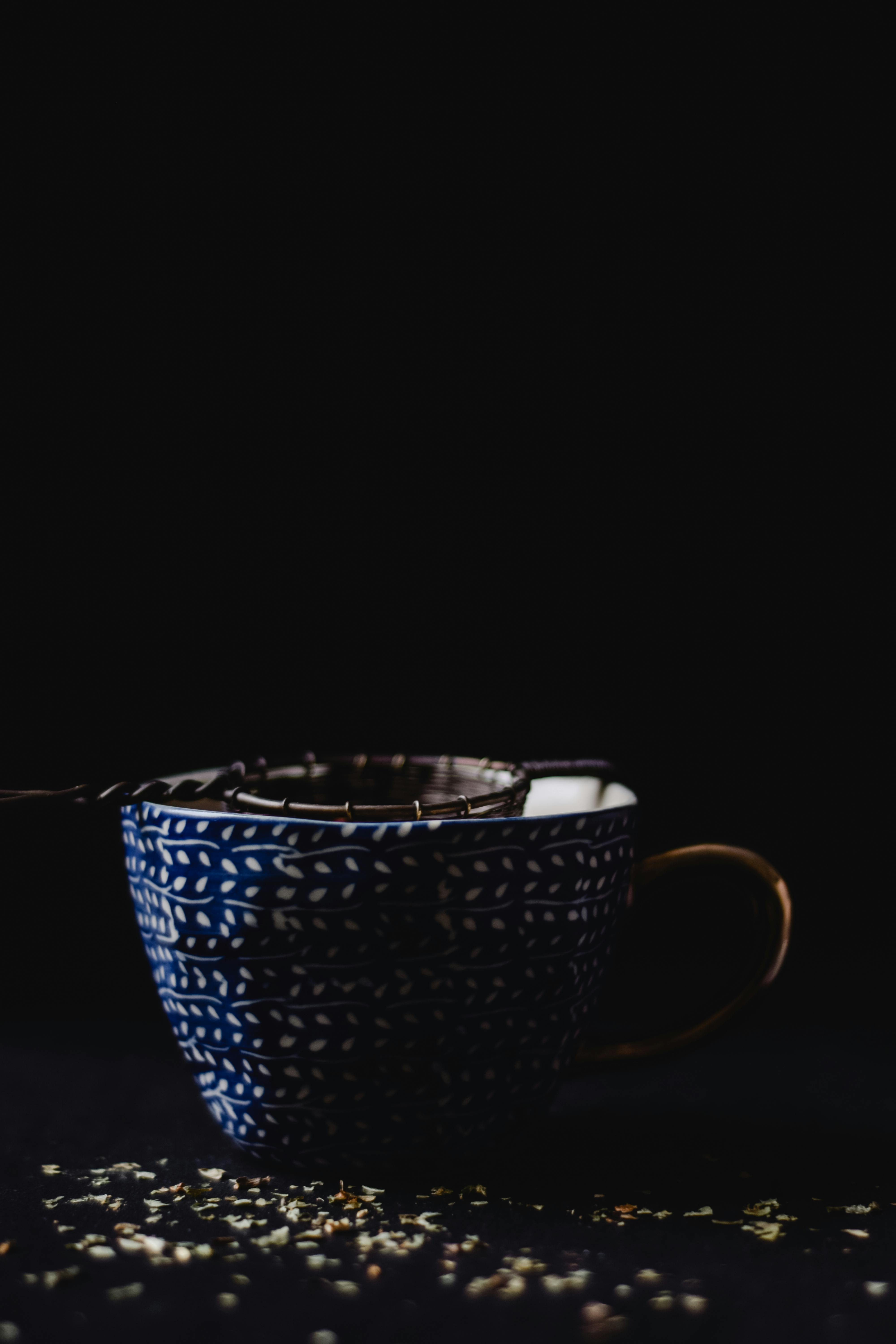 Blue and White Ceramic Teacup · Free Stock Photo