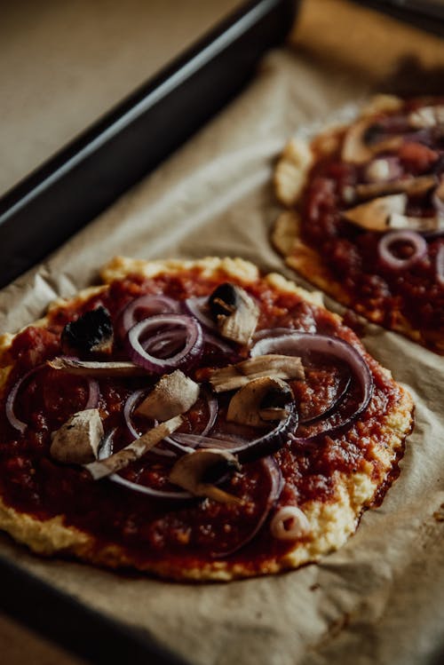 Pizza With Pepperoni and Onions