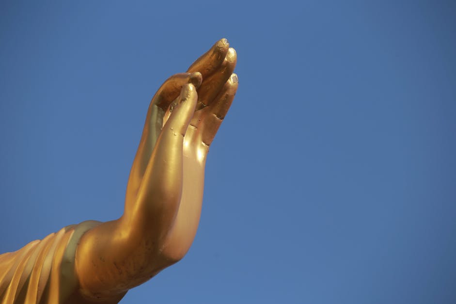 Free stock photo of blue sky, buddha, gold