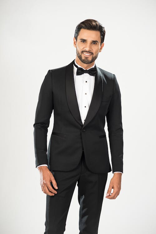 Man in Black Suit and Bow Tie