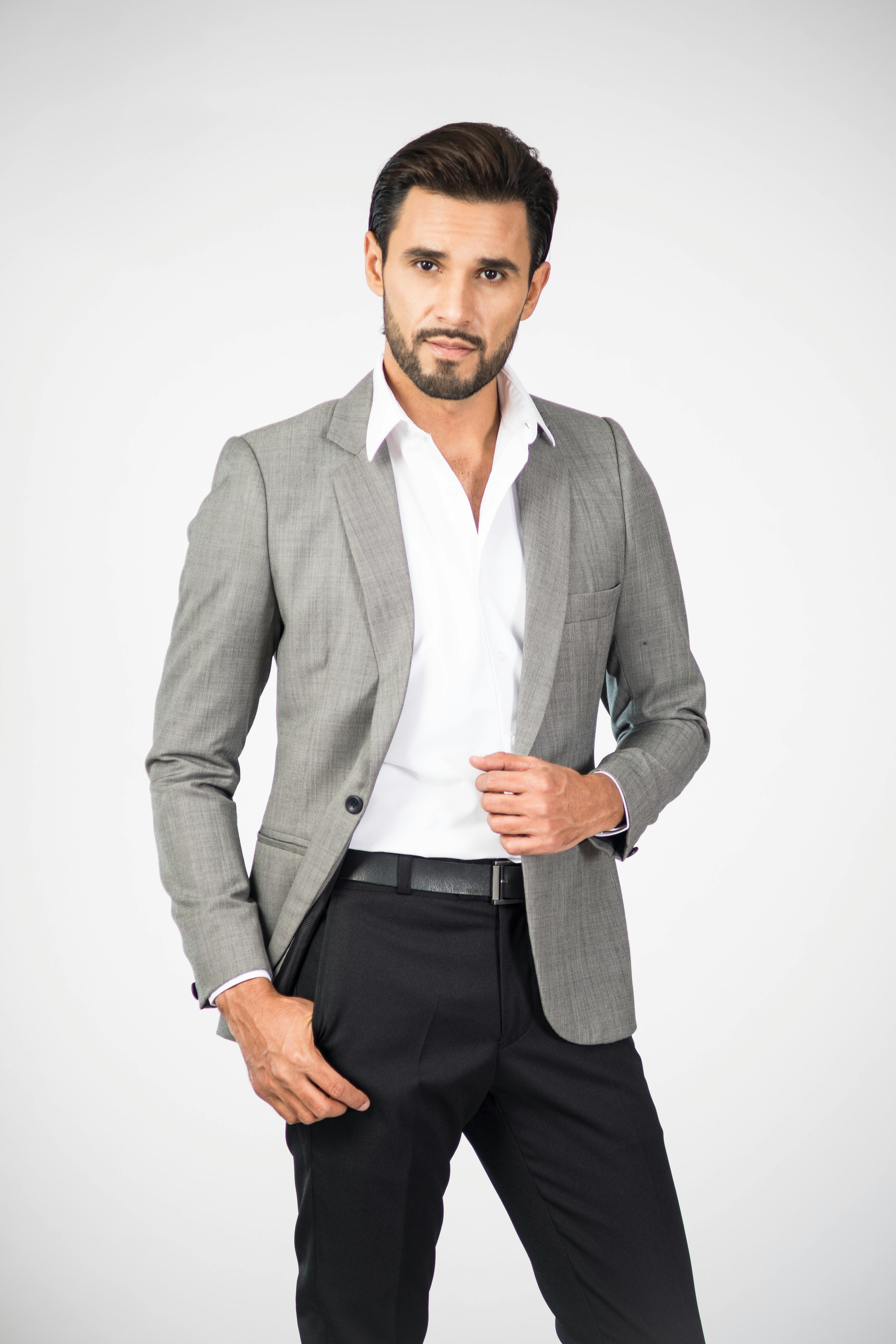 10 Sleek Grey Blazer  Black Pants Outfits for Men  Suits Expert