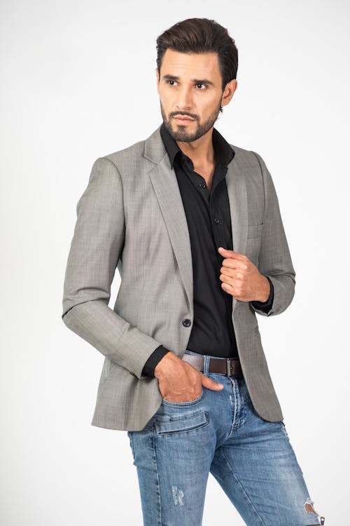 A Man Wearing a Blazer 